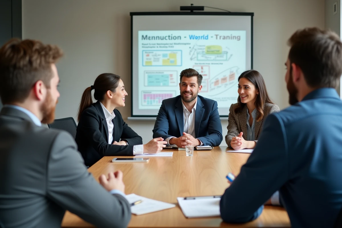 Groupe divers en atelier de formation en ressources humaines